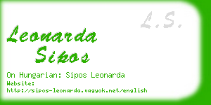 leonarda sipos business card